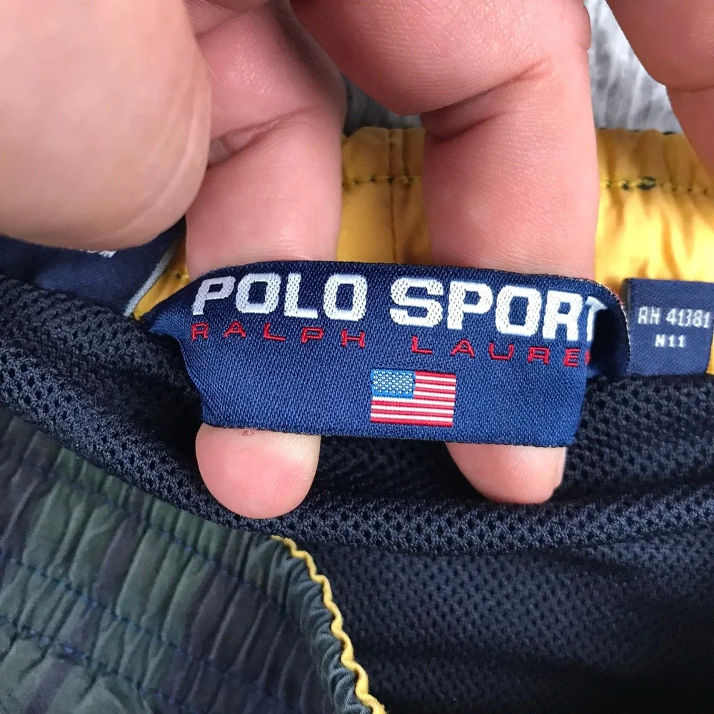 Polo Sport Ralph Lauren Swim‎ Trunks Mens L Plaid Black Watch Mesh Lined Short